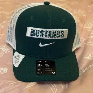 Nike Green and White Mustangs Cap SUNY Morrisville College